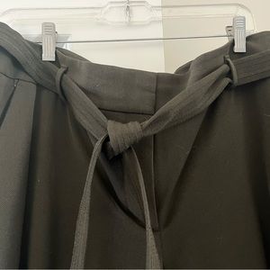 Loft Julie style pants size 14 olive with tie belt slightly cropped
